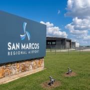 San Marcos Regional Airport sign San Marcos Regional Airport entrance sign